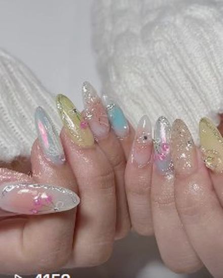 Mẫu nail bộ pastel